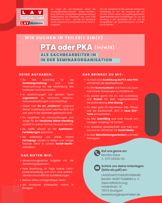 stellenangebot akademie einseitig