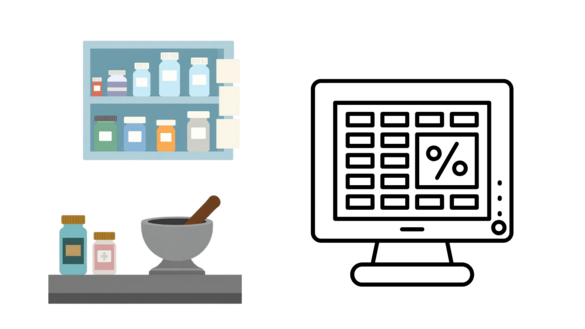 Tabelle und Rezeptur Apotheke